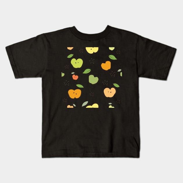 Apples Kids T-Shirt by KristinaStellar 